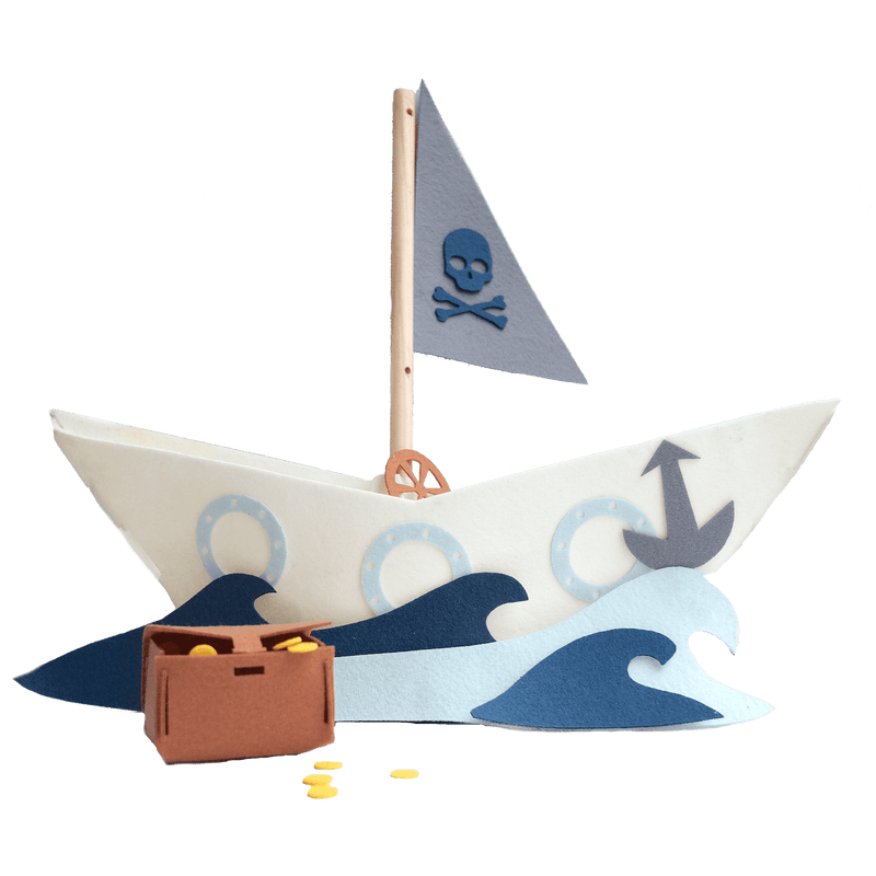 Ustvarjalni komplet za izdelavo Pirata in morskega psa Fabelab Mini Makers - Pirate Friend Kit