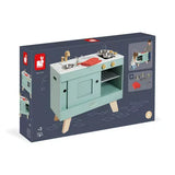 Lesena-otroška-kuhinja-Janod-Loft-Kitchen - 8-delni-komplet-pripomočkov